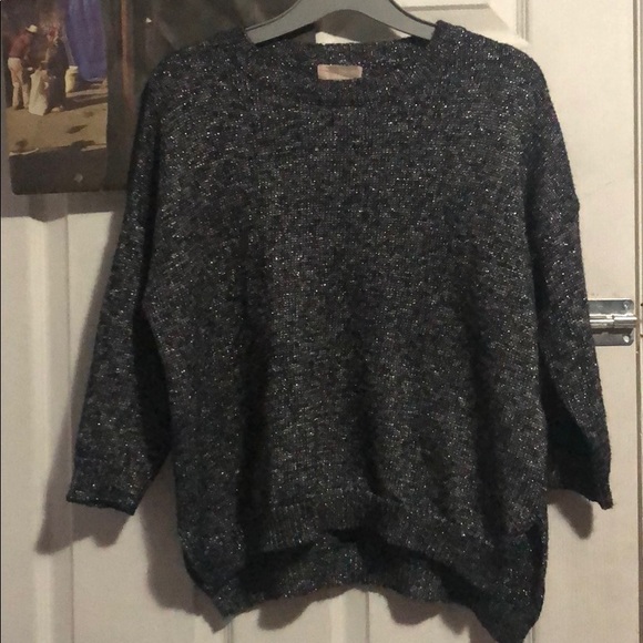 Forever21 Silver and Black Sparkle Top - Picture 3 of 4